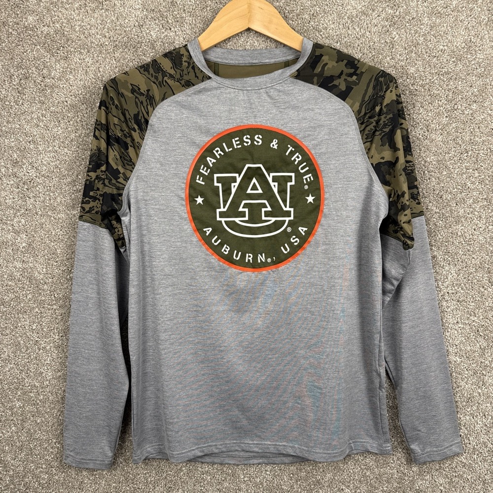 Under Armour Auburn Tigers Long Sleeve‎ Camo Shirt Men's Small Performance